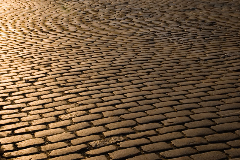 Cobblestones at Sunset