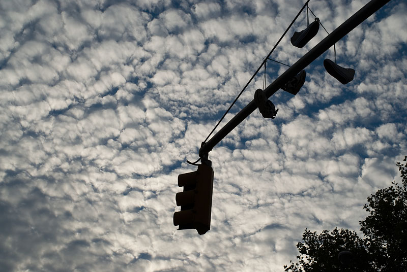 Afternoon Sky and A Red Light