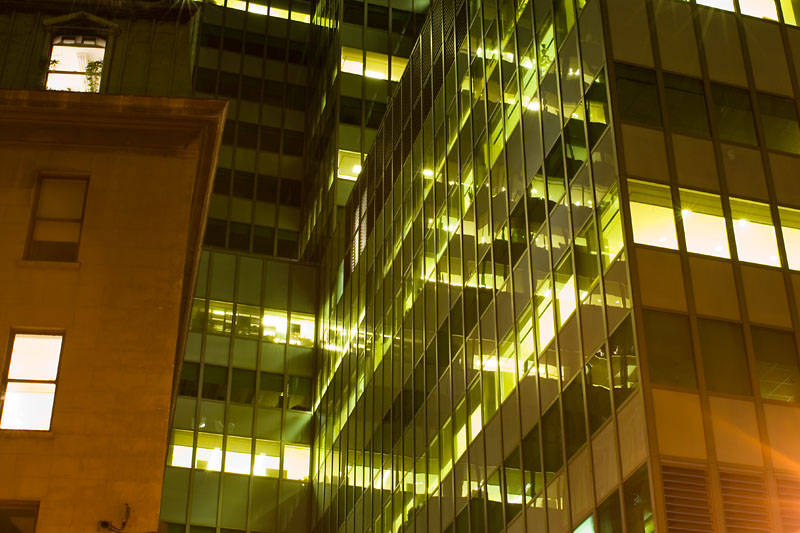 Diagonal Green Windows