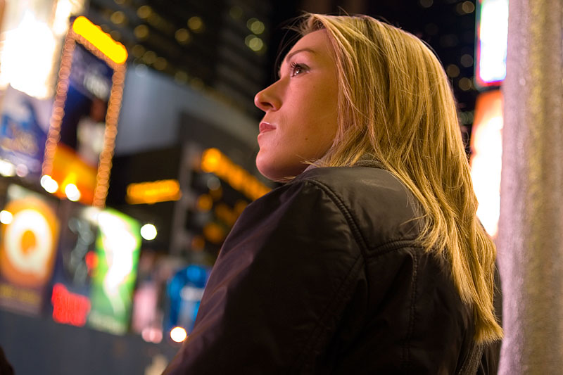 Blond Woman in Neon