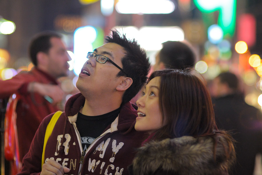 Couple Looking Up